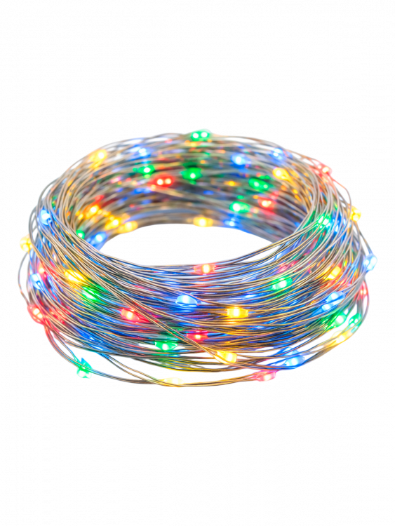 Огонек OG-LDG12 гирлянда LED RGB-импульс (3м,2*AA) (УПАКОВКА 10ШТ)